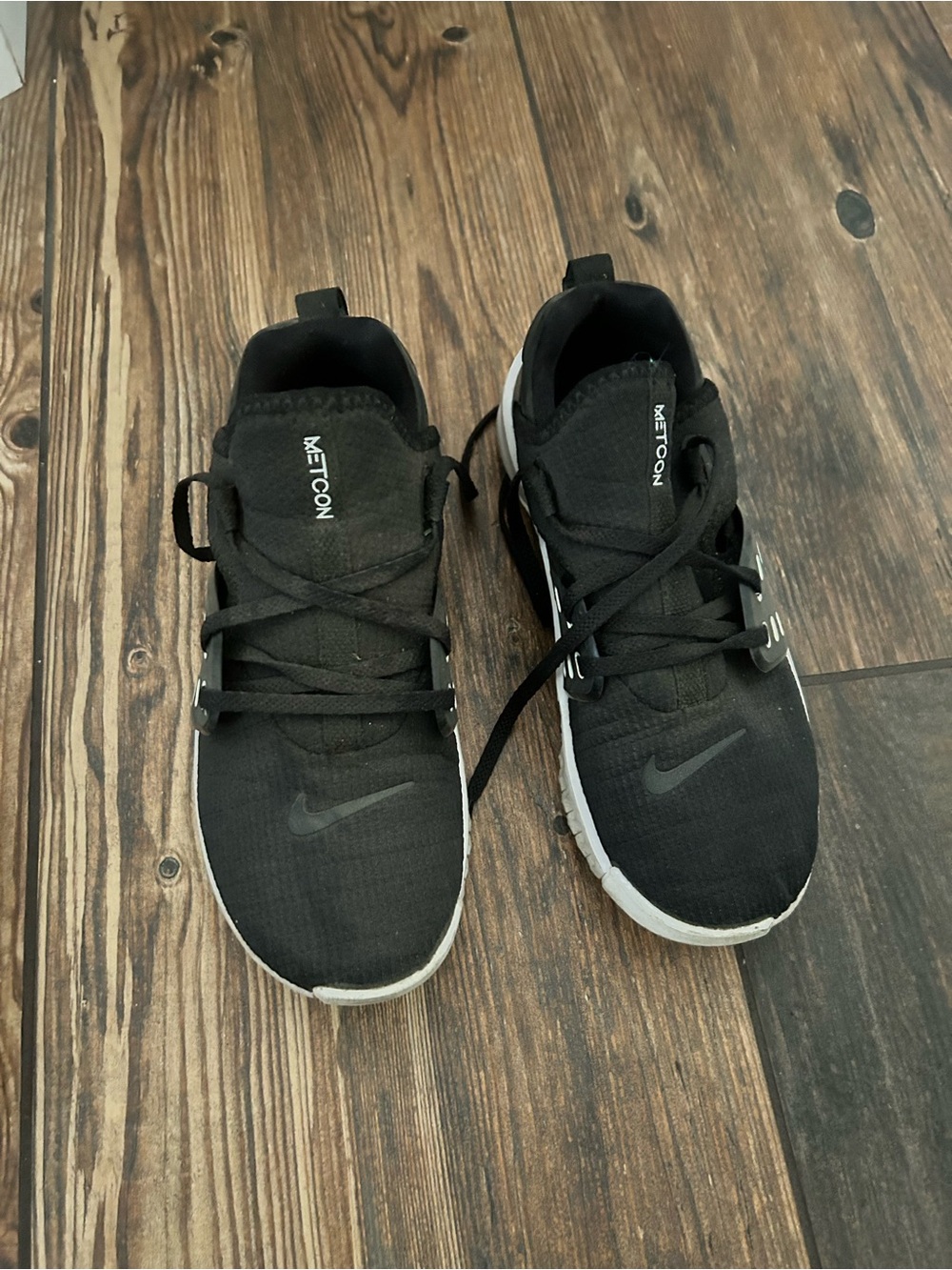 Nike Kids Black and White Lace-Up Sneakers
